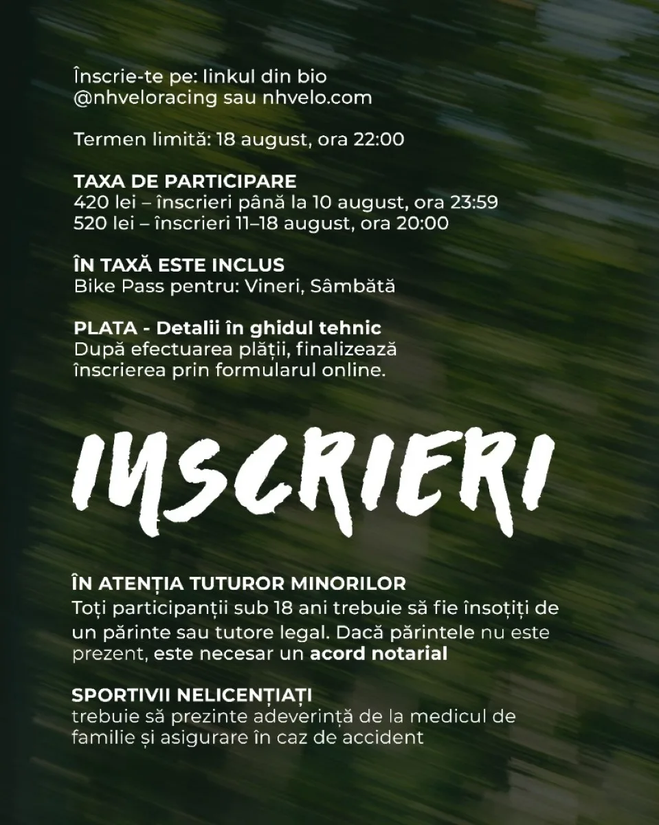 Registration and fees NH DH Azuga